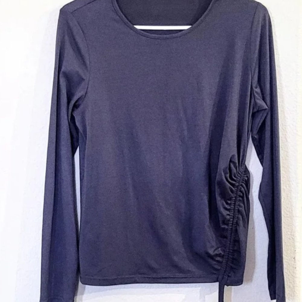 Gray Long Sleeve Top